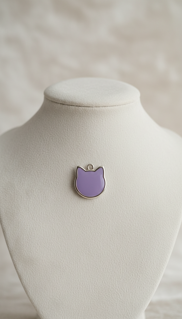 Gold-Plated Tag With Crystal Inlay