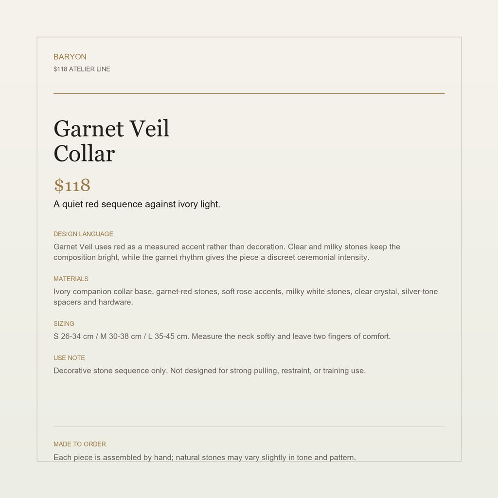 BARYON Garnet Veil Collar design language