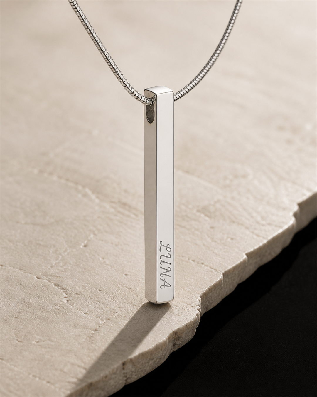 BARYON Names We Carry Pendant polished steel hero image
