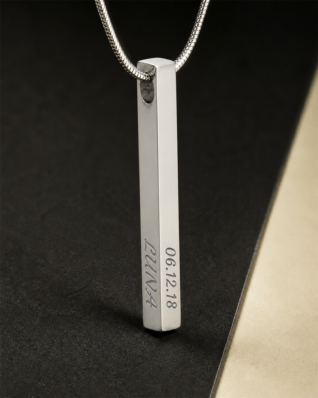 Names We Carry four-sided engraving detail